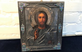 Икона Господь Вседержитель русская антикварная купить